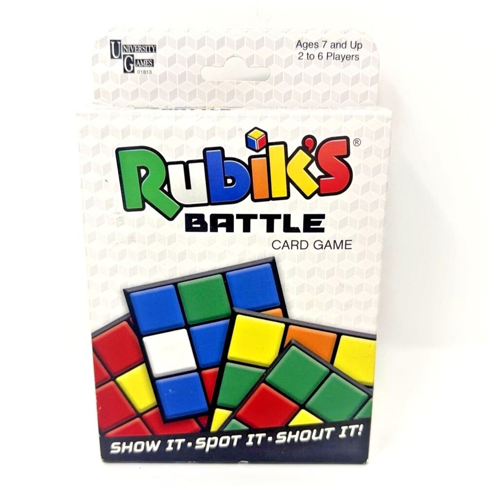 University Rubik's Battle Card Game Age 7 +  2 - 6 Player Open Box Sealed Cards